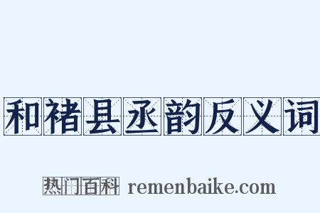和褚县丞韵反义词是什么意思的图片
